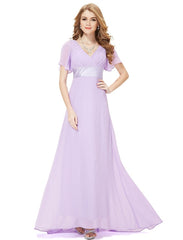 Cap Sleeve Chiffon Summer Bridesmaid Dress - Available in 11 Colors!