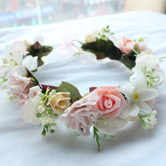 Mixed Floral Wreath Crown