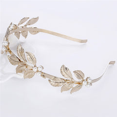Gold Leaves & Diamond Berries Bridal Tiara