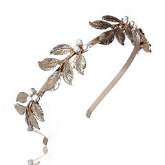 Gold Leaves & Diamond Berries Bridal Tiara